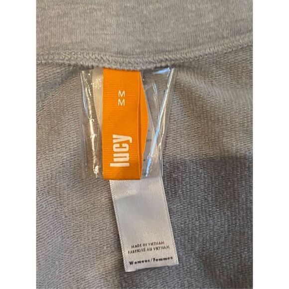 Lucy Activewear Gray Faux Wrap Crossover Sweater Sweatshirt - Picture 9 of 9